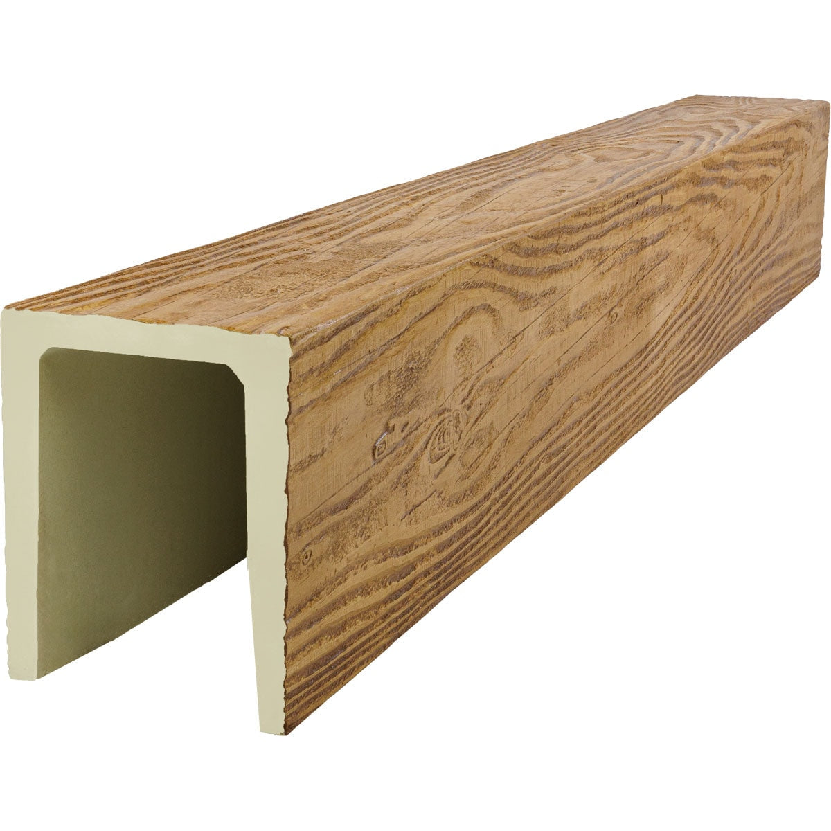 Ekena Millwork 1-in x 9-1/2-in x 8-ft Warm Caramel Finished Urethane U-Shaped Decorative Beam