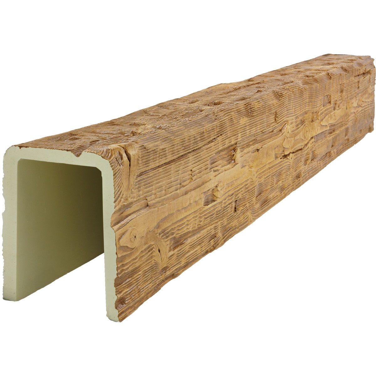 Ekena Millwork 1-in x 5-1/2-in x 8-ft Warm Caramel Finished Urethane U-Shaped Decorative Beam