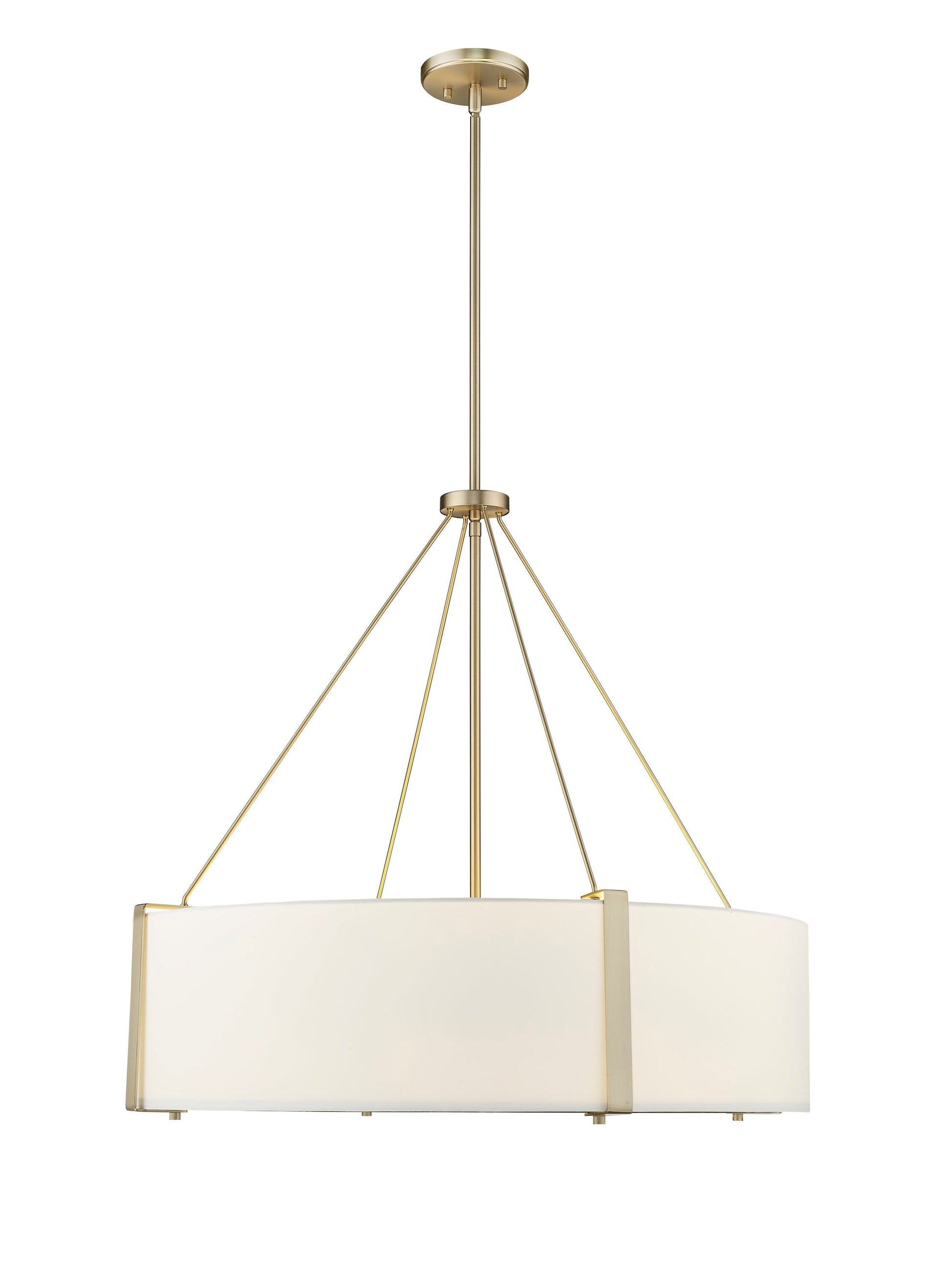 Millennium Lighting Telfar 6 -Light Modern Gold/White Modern/contemporary Drum Large Hanging Pendant light