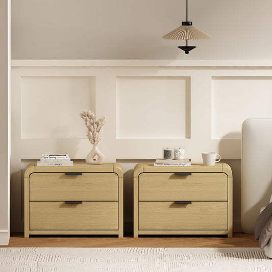 Manhattan Comfort Natural 4 -Drawer 28-in W x 20-in H Modern Nightstand