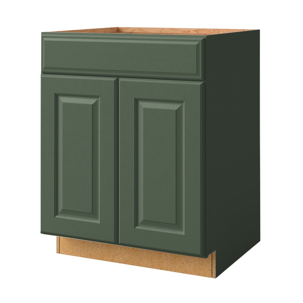 allen + roth Marston 27-in W x 34.5-in H x 24-in D Sage Base Fully Assembled Cabinet Raised Panel Square