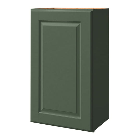allen + roth Marston 18-in W x 39-in H x 12-in D Sage Wall Fully Assembled Cabinet Raised Panel Square