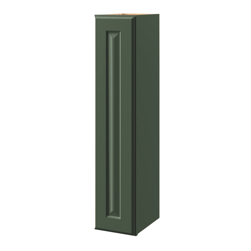 allen + roth Marston 9-in W x 42-in H x 12-in D Sage Wall Fully Assembled Cabinet Raised Panel Square