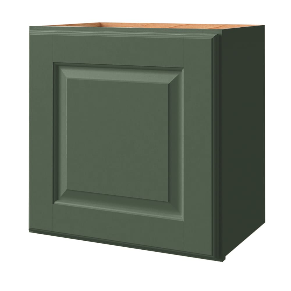 allen + roth Marston 18-in W x 18-in H x 12-in D Sage Wall Fully Assembled Cabinet Raised Panel Square