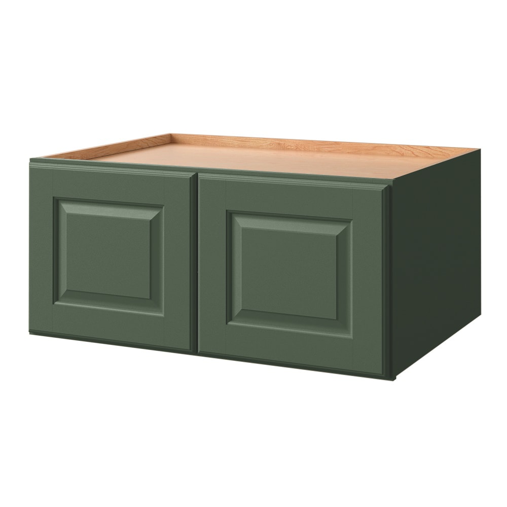 allen + roth Marston 33-in W x 15-in H x 24-in D Sage Wall Fully Assembled Cabinet Raised Panel Square