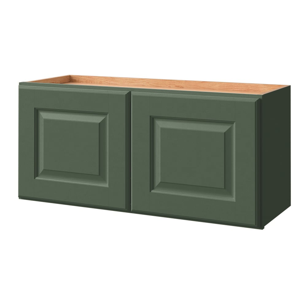allen + roth Marston 33-in W x 15-in H x 12-in D Sage Wall Fully Assembled Cabinet Raised Panel Square