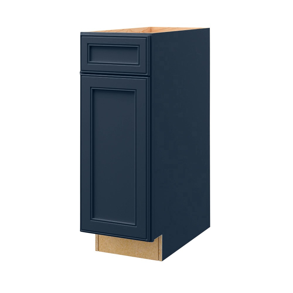 allen + roth Southam 12-in W x 34.5-in H x 24-in D Navy Base Fully Assembled Cabinet Recessed Panel Square