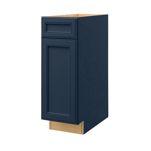allen + roth Southam 12-in W x 34.5-in H x 24-in D Navy Base Fully Assembled Cabinet Recessed Panel Square