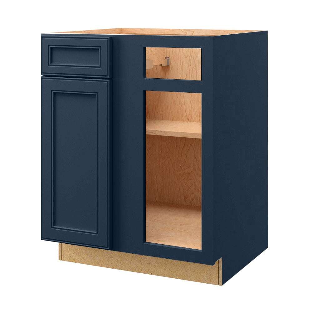 allen + roth Southam 27-in W x 34.5-in H x 24-in D Navy Blind Base Fully Assembled Cabinet Recessed Panel Square