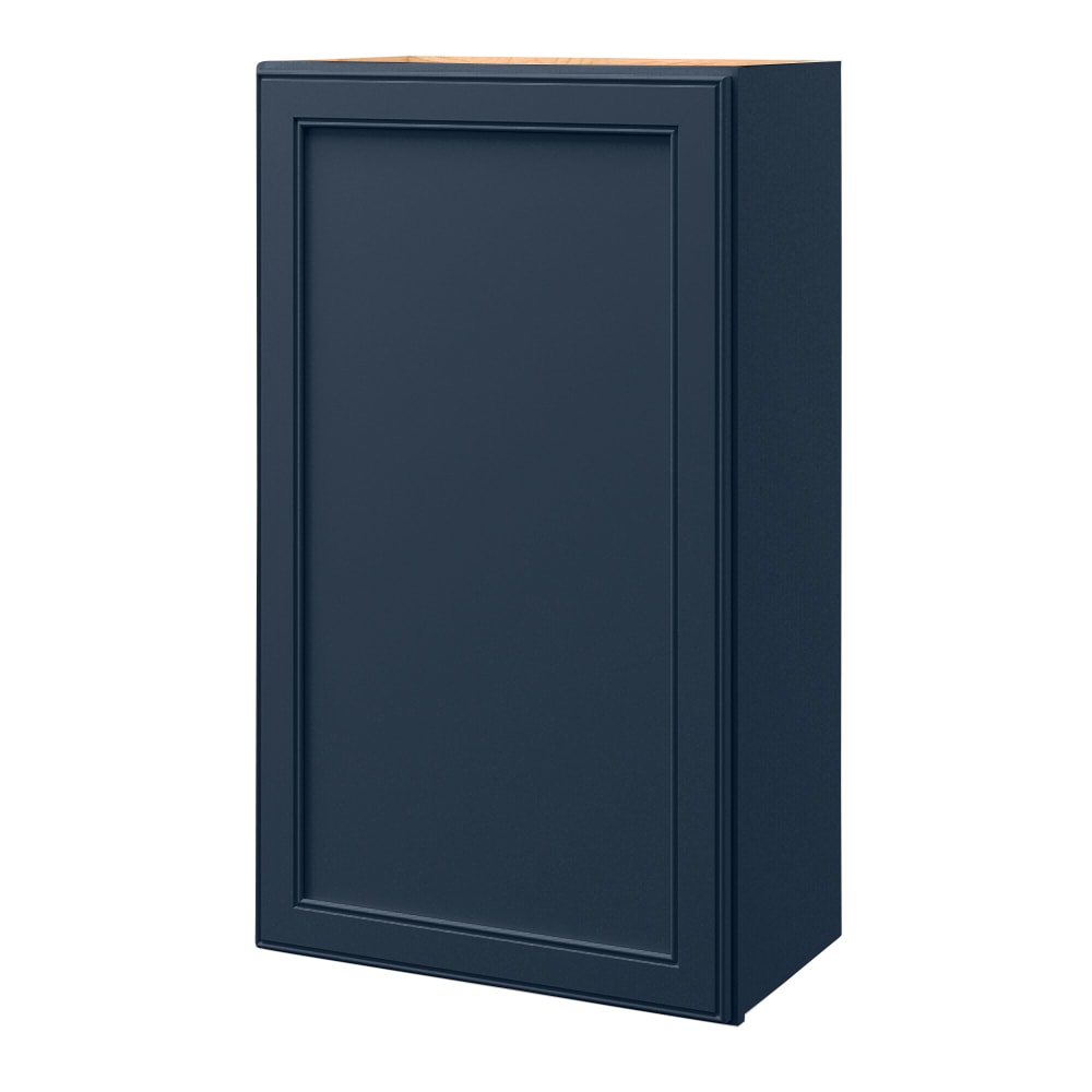 allen + roth Southam 27-in W x 39-in H x 12-in D Navy Wall Fully Assembled Cabinet Recessed Panel Square