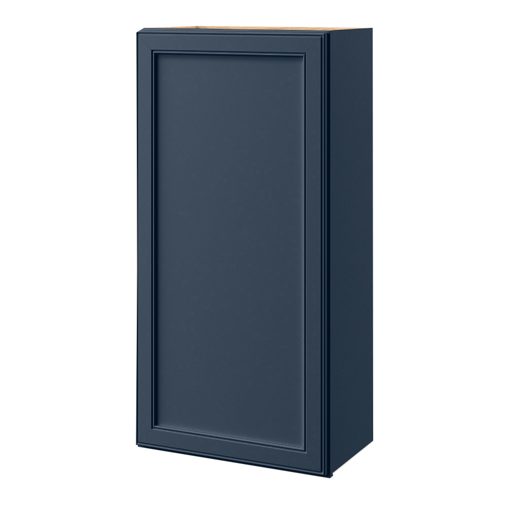allen + roth Southam 21-in W x 42-in H x 12-in D Navy Wall Fully Assembled Cabinet Recessed Panel Square