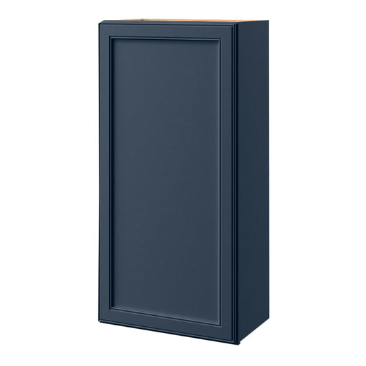 allen + roth Southam 21-in W x 42-in H x 12-in D Navy Wall Fully Assembled Cabinet Recessed Panel Square