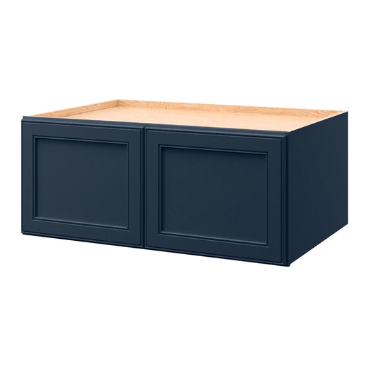 allen + roth Southam 36-in W x 15-in H x 24-in D Navy Wall Fully Assembled Cabinet Recessed Panel Square
