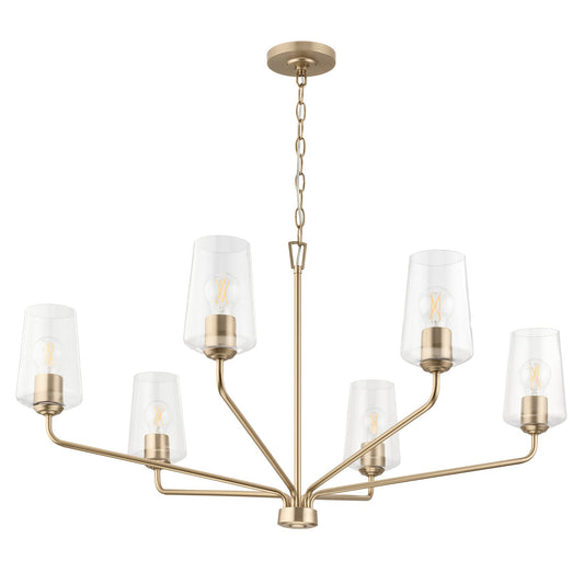 Progress Lighting Celino 6 -Light Bronze Clear glass Steel Chandelier