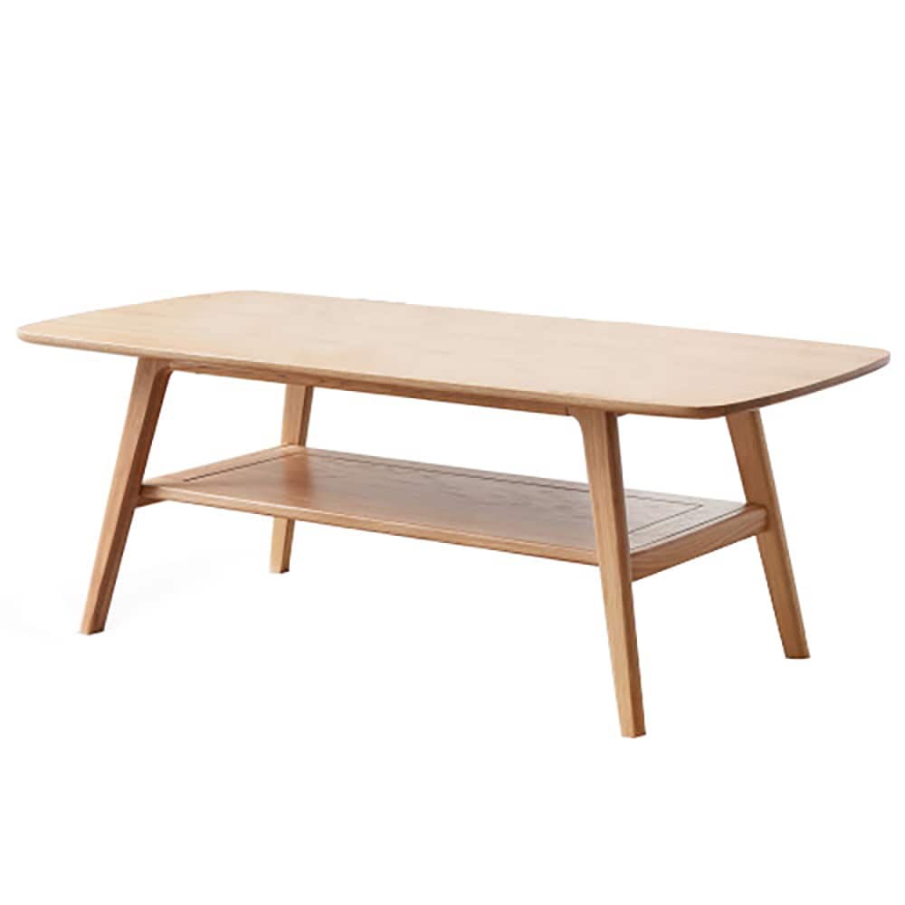 Kahomvis Modern Wood solid Oak Wood Top Oak 47.24-in W x 17.32-in H Coffee Table