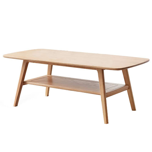 Kahomvis Modern Wood solid Oak Wood Top Oak 47.24-in W x 17.32-in H Coffee Table