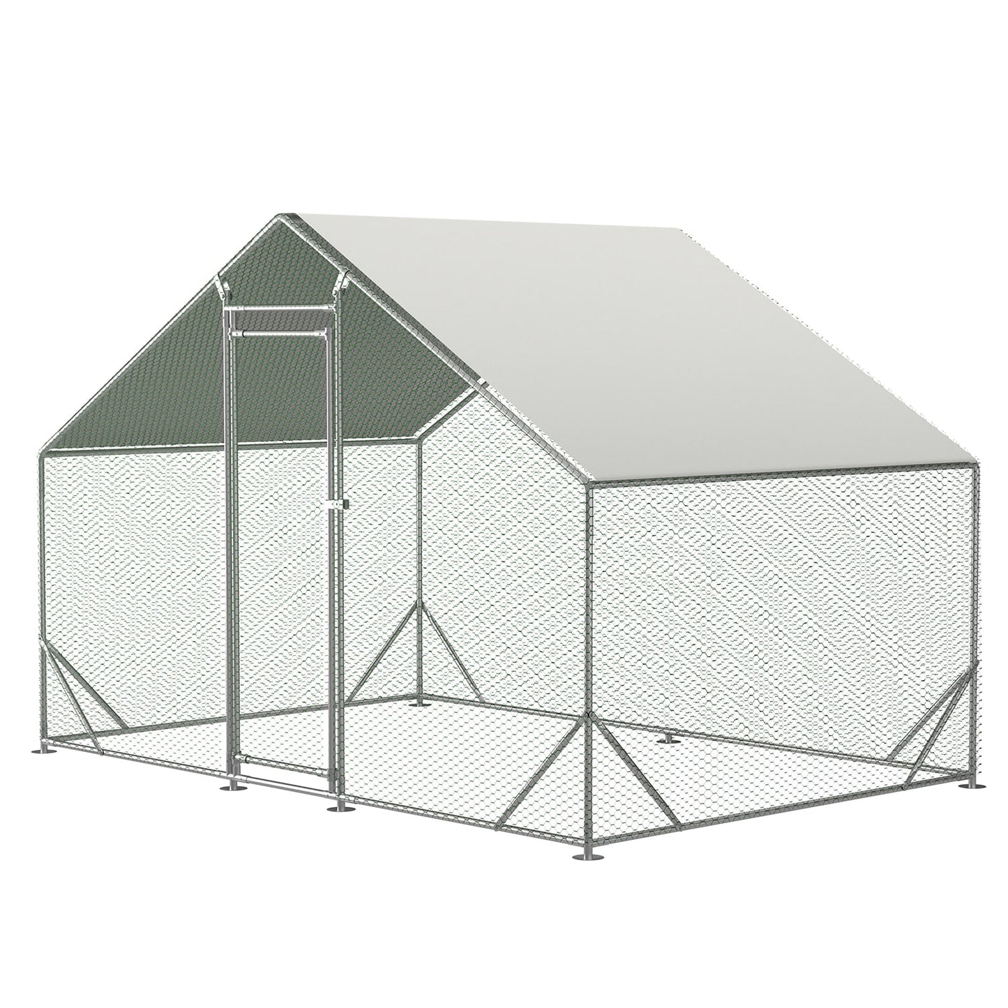 Mondawe Silver Metal Chicken coop