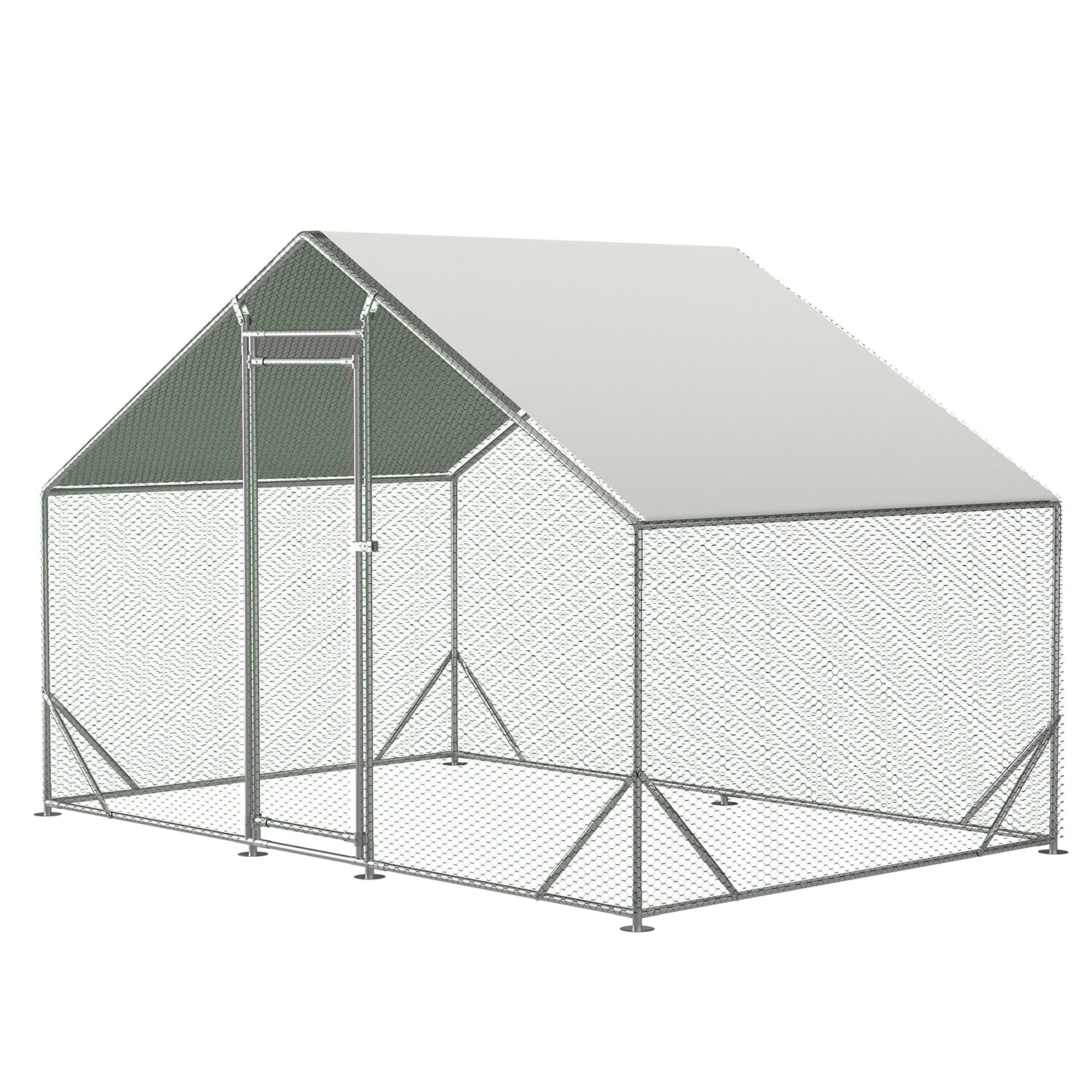 Mondawe Silver Metal Chicken coop