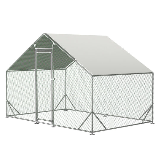 Mondawe Silver Metal Chicken coop