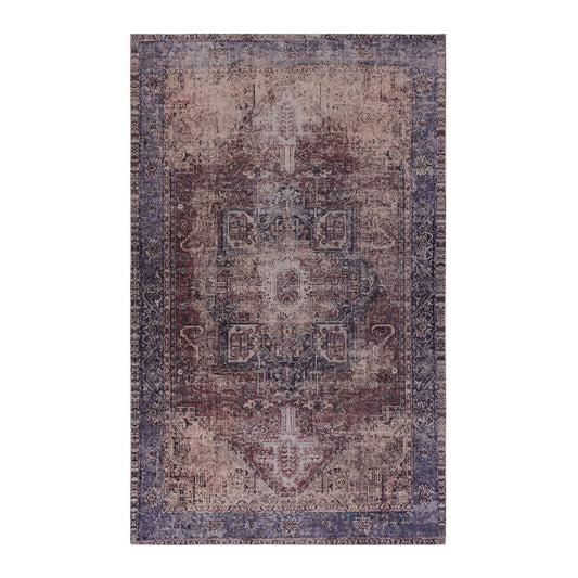  Rugs 8 x 10 (ft) Polyester Burgundy Rectangular Indoor Pet Friendly Area rug