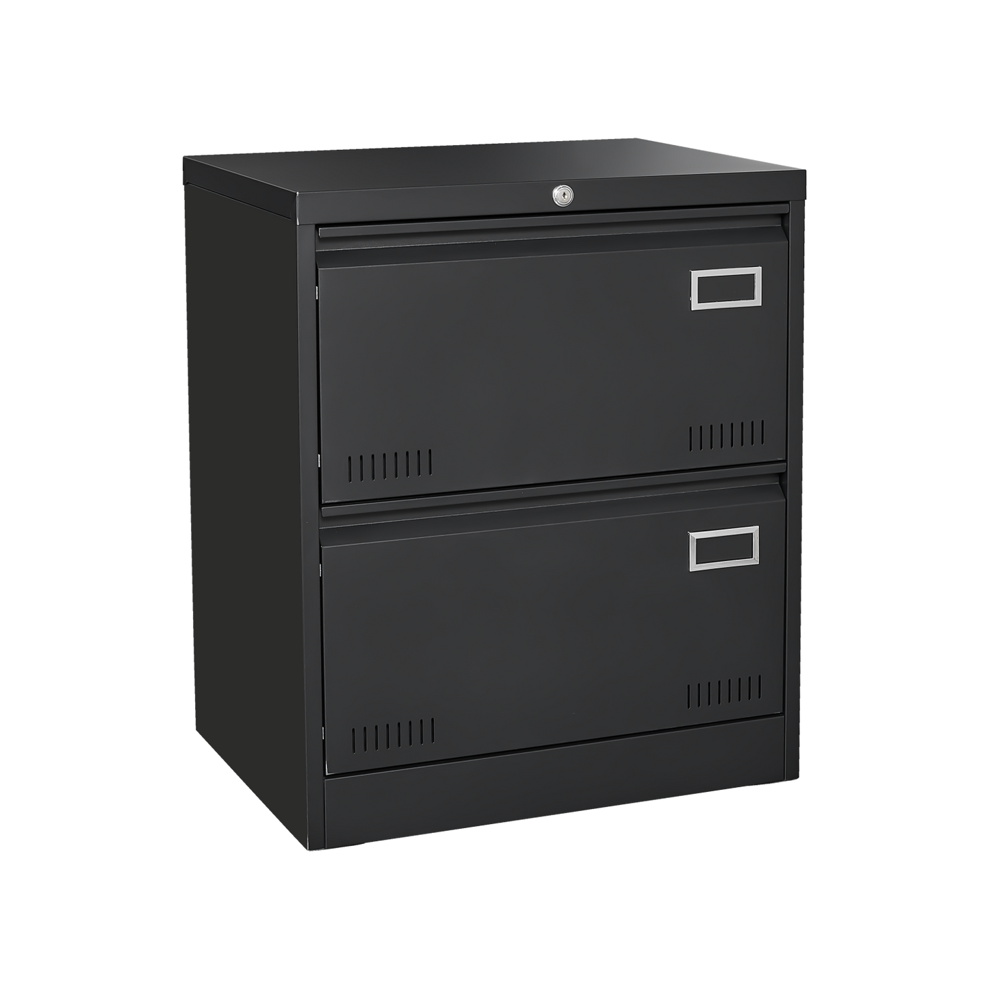 Miki Shinly Black 2 -Drawer 23.6-in File Cabinet