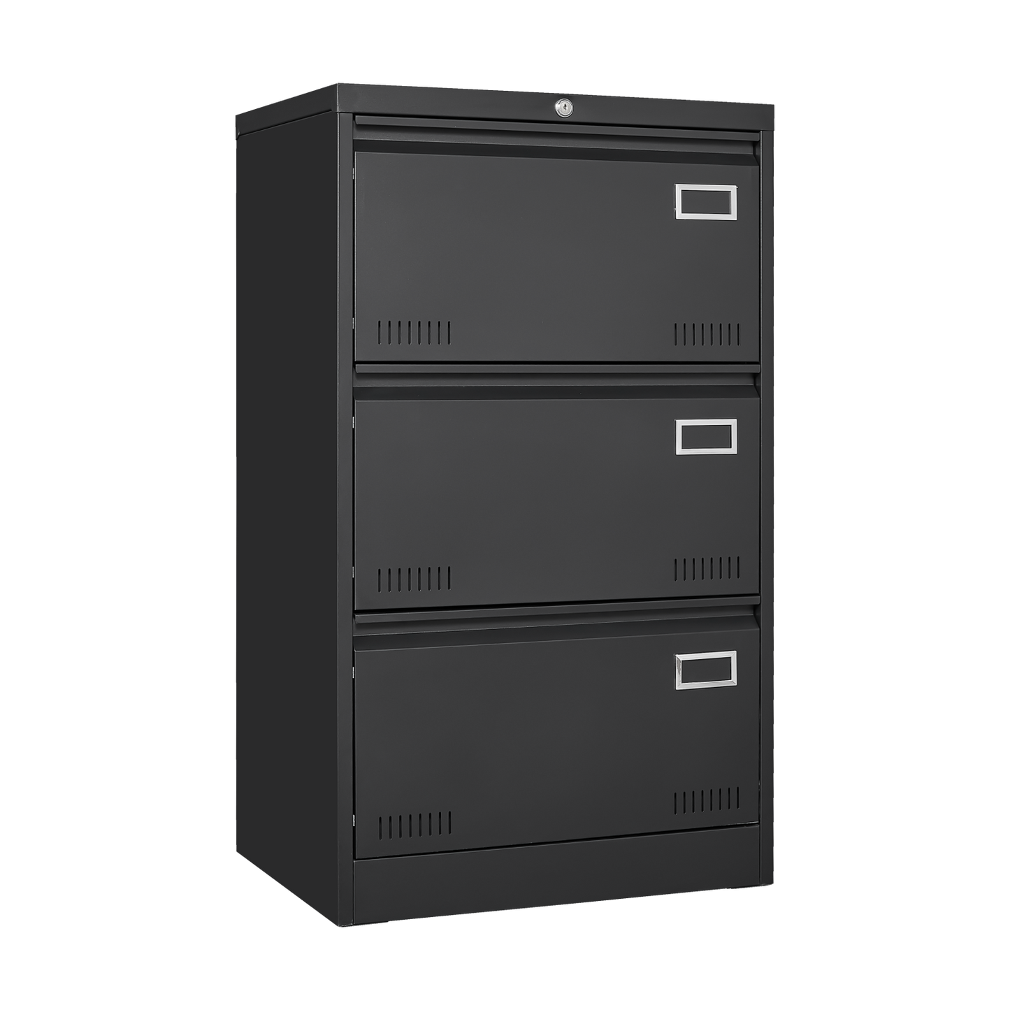 Miki Shinly Black 3 -Drawer 17-in File Cabinet