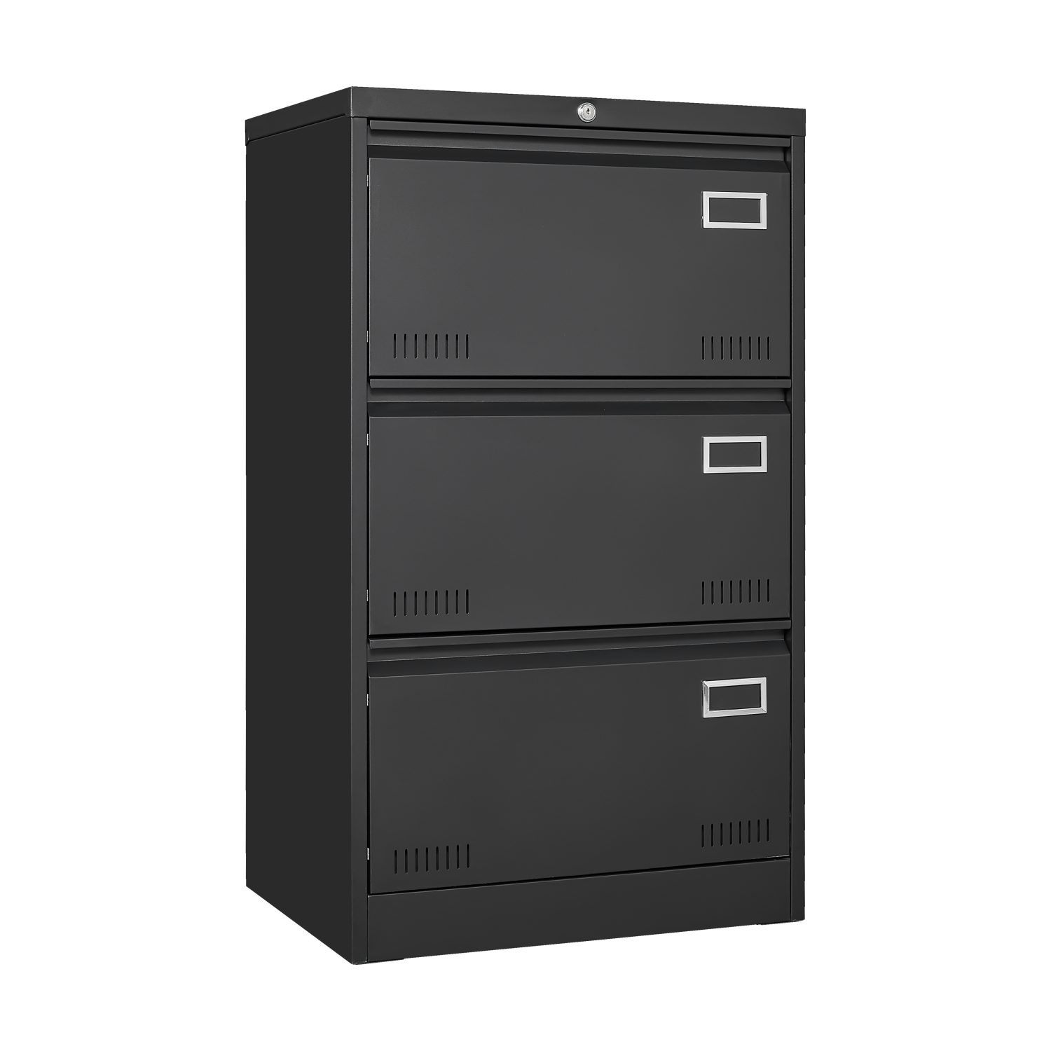 Miki Shinly Black 3 -Drawer 17-in File Cabinet