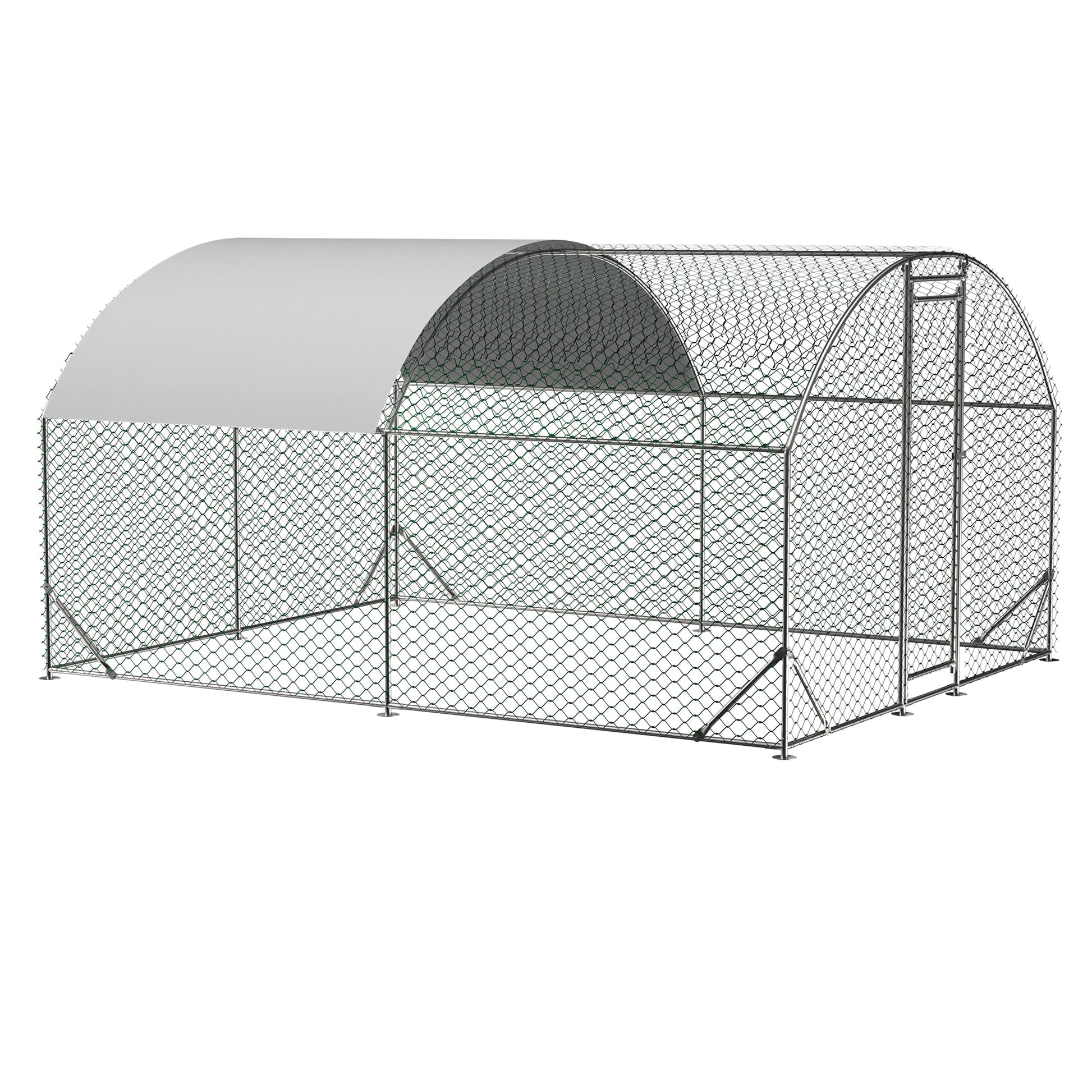 LIVIZA Silver Metal Chicken coop