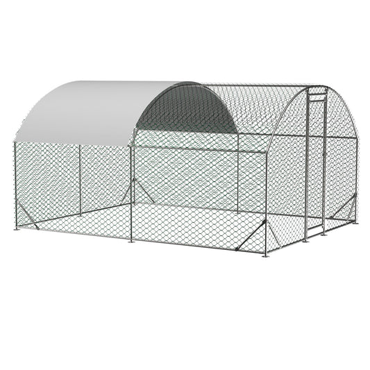 LIVIZA Silver Metal Chicken coop
