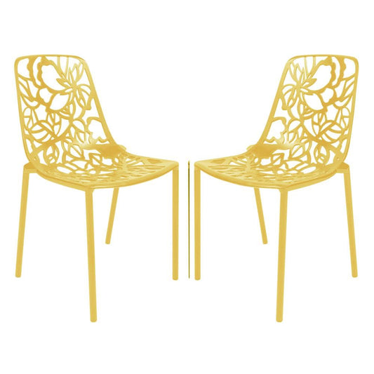 Leisuremod Modern Devon Aluminum Chair Set of 2