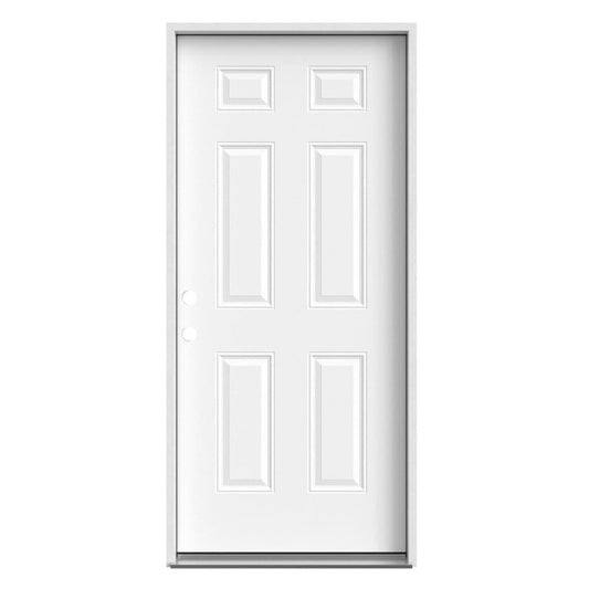 Masonite Fire Rated Doors 36-in x 80-in x 4-9/16-in Steel No glass Right-hand inswing Unfinished Fire Rated Prehung Front Door Solid core