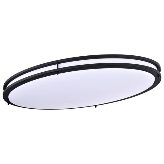 Nuvo Lighting Glamour 0 - Light Matte Black / Black Acrylic & Steel Flush Mount Light