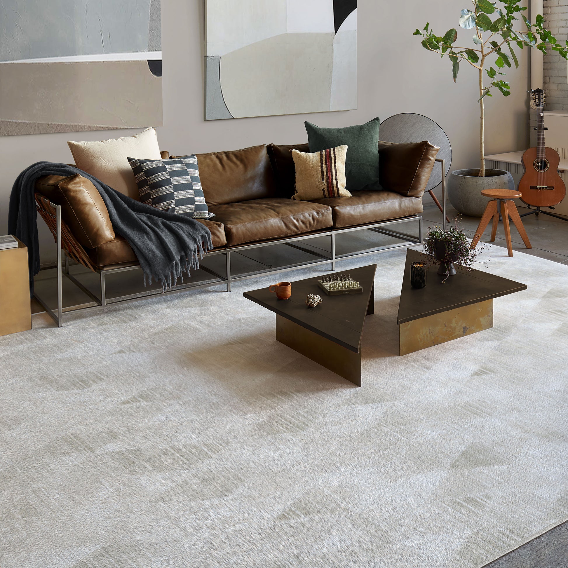 Ruggable Kavi 6 x 9 (ft) Flatweave Chenille Mosaic Stone Rectangular Indoor Geometric Machine washable Pet Friendly Area rug 2