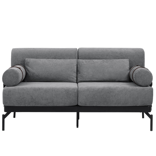 Bybafun 59-in W Modern Gray 2-seater Sofa