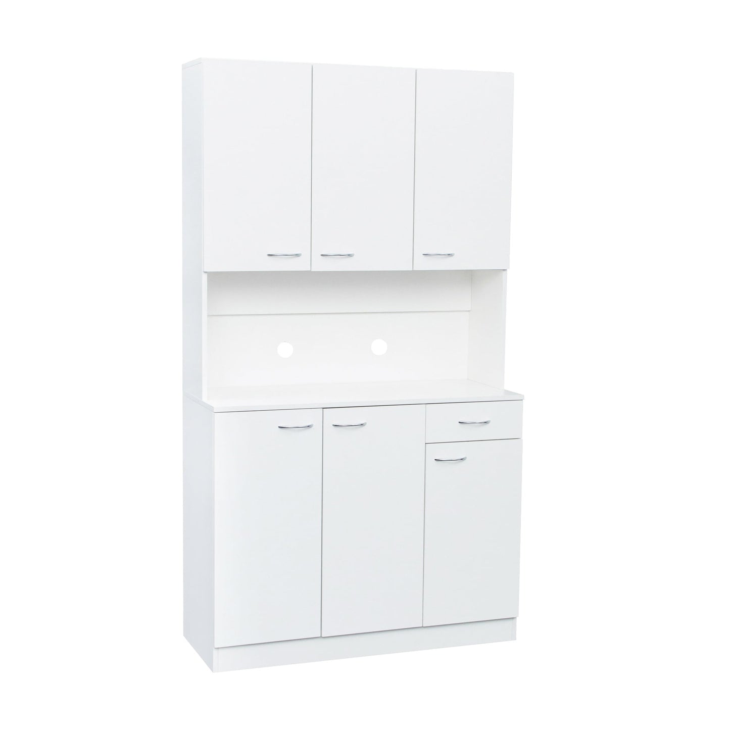 Siavonce 39.37-in W x 70.86-in H MDF White Freestanding Utility Storage Cabinet