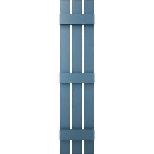 Ekena Millwork 12-in W x 77-in H Classic Blue Board and batten Spaced Exterior Shutters ( 2 -Pack )