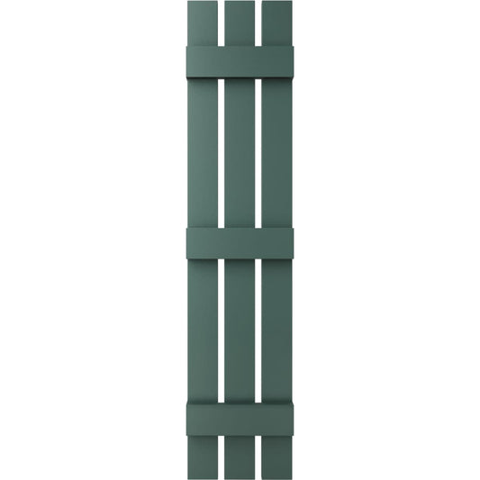 Ekena Millwork 12-in W x 79-in H Forest Green Board and batten Spaced Exterior Shutters ( 2 -Pack )