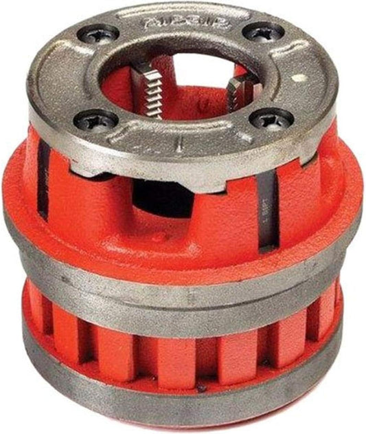 RIDGID 37405 Model 12-R Hand Threader Die Head, Alloy Right-Handed NPT Die Head for Nominal Pipe Size of 1-1/4-Inches,Red,Small