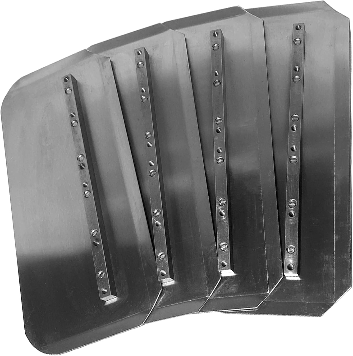 Virginia Abrasives 423-CB0818 - Professional Power Trowel Blades for Concrete\/Masonry Refinishing, 8" x 18" Fits 46" Machines | Stainless Steel Combination Trowel Blades Set of 4