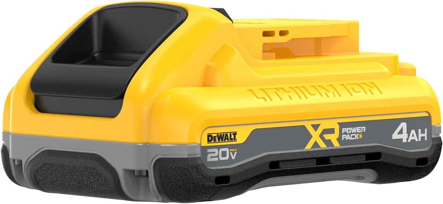 DEWALT 20V MAX Battery XR POWERPACK 4Ah Lithium Ion, 50% More Power, Dewalt Battery Compatible with 20V MAX Tools (DCB2104)