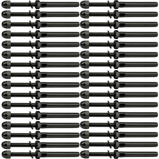 3/16 Black Cable Railing Hardware,Cable Railing System Kit,Stud Tensioner 50pcs，for Wood & Metal Posts