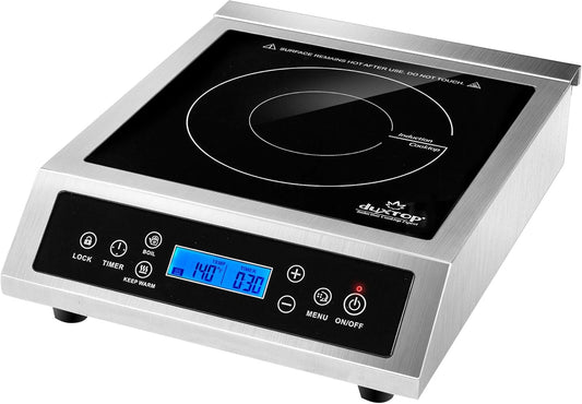 Duxtop Professional Portable Induction Cooktop, Commercial Range Countertop Burner, 1800 Watts Induction Burner with Sensor Touch and LCD Screen, P961LS\/BT-C35-D, Silver\/Black