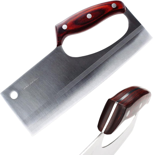 HIDAMOS Meat Cleaver Knife Japanese Chef Knife for Vegeable Meat Cutting, Effort Save Unique Knives