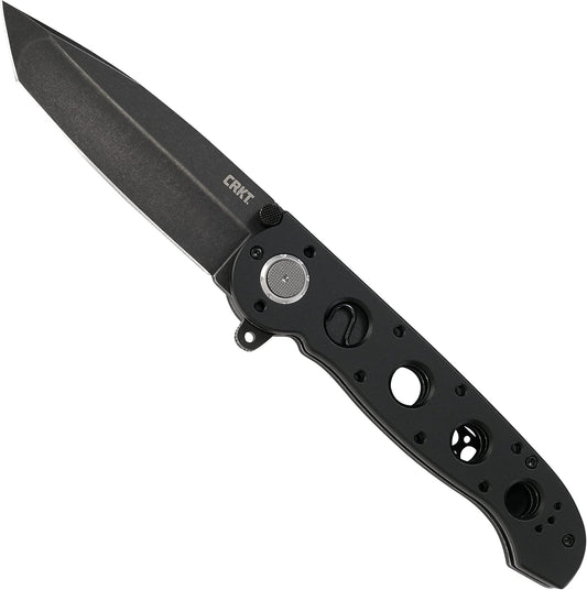 CRKT M16-04DB Assisted Folding Knife with Deadbolt Lock - D2 Plain Edge Blade, Aluminum Handle, Reversible Pocket Clip, M16-04DB