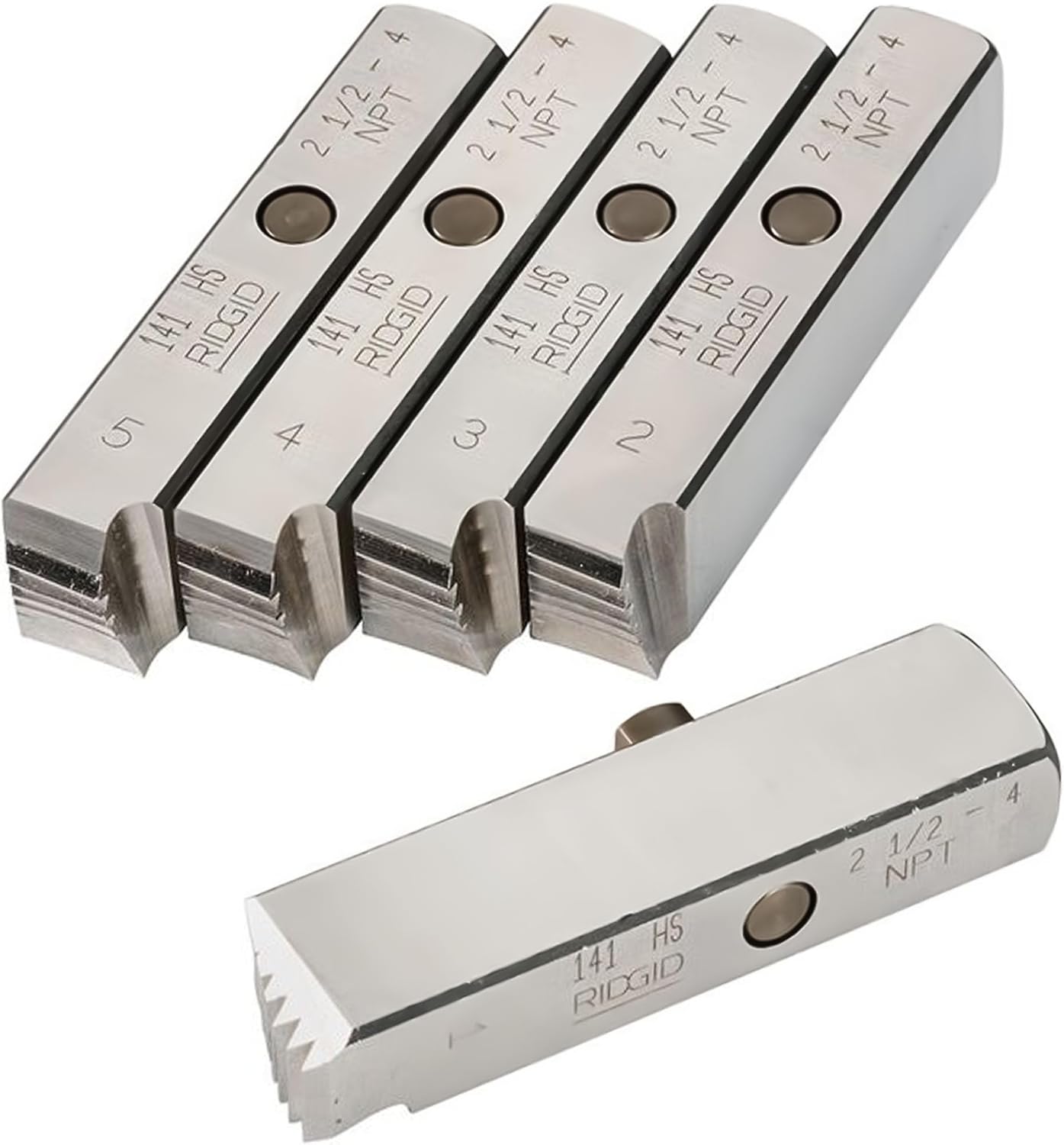 Staten Tools 38120 RH Dies 2-1\/2" - 4" fits Ridgid 141 Pipe Receding Geared Threader