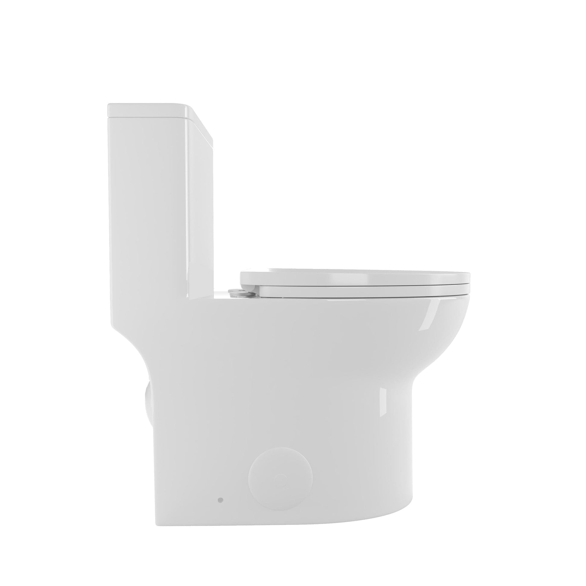 WELLFOR TL White Elongated Standard height 12-in Rough-In WaterSense 1.6 GPF Dual Flush Soft Close 1-piece Toilet