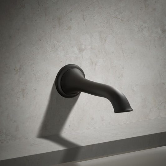 KOHLER Artifacts Matte Black Sold separately Wall-mount Low-arc Bathtub Faucet