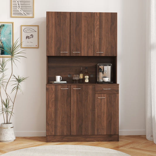 Dexmalle  tall walnut wardrobe with 6 doors