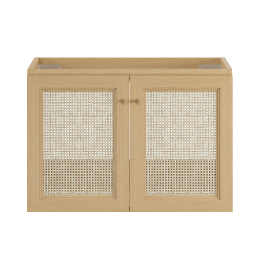 Swiss Madison Chaux 30-in Natural Oak Floating Bathroom Vanity Base Cabinet without Top (Assembly Required)