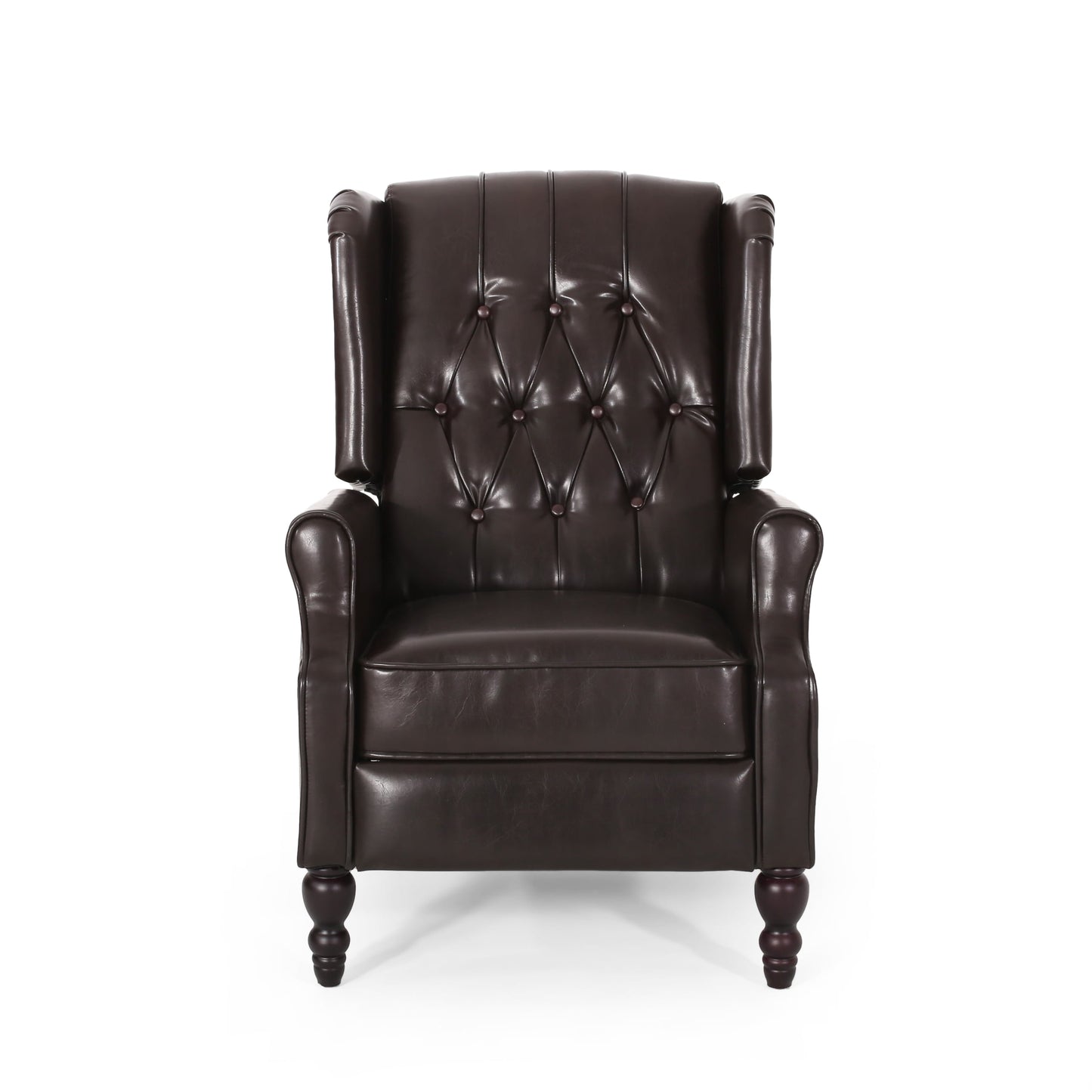 Christopher Knight Home Walter Brown Bonded Leather Recliner Club Chair-Brown